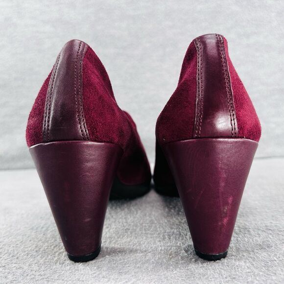 ECCO DANISH - Women's Red Suede Leather Pumps Heels Size 40  B9 - Picture 6 of 8